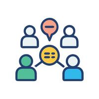 Team Communication Breakdown Conflict and Problem Solving Icon vector