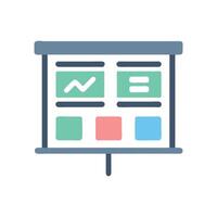 Presentation Board with Charts, Analytics, and Data Visualizations vector
