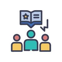 Learning session with open book and star illustration vector