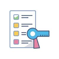 Checklist security icon tasks completed, protected access control vector