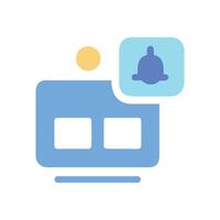 Desktop notification icon alert, reminder, message, attention vector