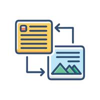 Data Transfer and Conversion, File Migration, File Exchange vector