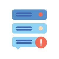 Stacked Messages with Notifications or Alerts Illustration vector