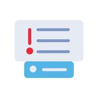 Alert notification icon task list with exclamation mark vector