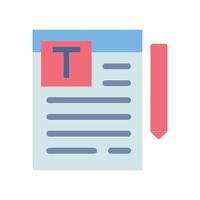 Content creation illustration for blogging and website design vector