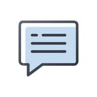 Light blue speech bubble with text icon concept vector