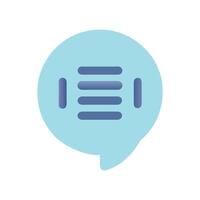 Light Blue Speech Bubble with List Icon Graphic vector