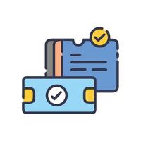 Validated Payment Methods Icon for Financial Success vector