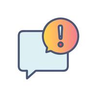 Attention Message Icon Alerting Communication Notification bubble vector