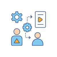 Workflow Icon, people, settings, , connection, strategy, teamwork vector