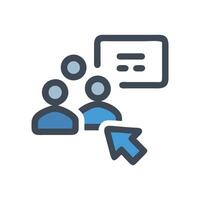 Social Media Interaction Users, Pointer, Message, Engagement, Communication vector