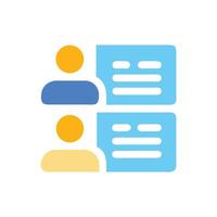 Two people chatting, communication, conversation, message, online vector