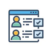Candidate Selection Icon, Hiring process, Job recruiting interface vector