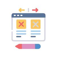 Testing Web Page Split Testing Illustration vector