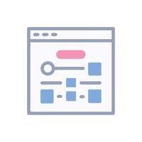 Website Workflow Diagram Icon Business Process Visualization Concept vector