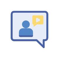 tutorial avatar inside a speech bubble icon vector