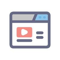 Marketing Platform Icon with Play Button Symbol vector