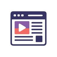 platform interface icon with simple lines and forms vector
