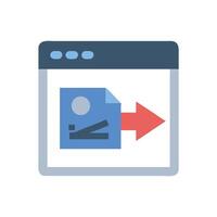 Exporting File Icon Inside a Browser Window vector