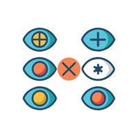 Eye Health Concept Eye Icons Representing Different Visual Conditions vector