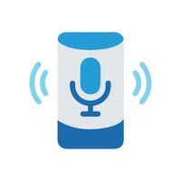 Voice assistant speaker with wireless sound waves illustration vector