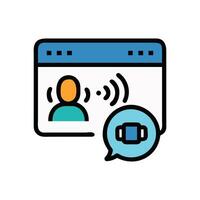 Online Communication with Smartwatch and Call Icon vector