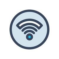Modern wifi icon wireless connection symbol in circle vector