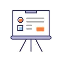 Presentation Board on Stand for Data and Statistics vector