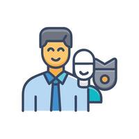 Employee Data Protection Secure Business and Privacy Icon vector