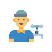 Happy meteorologist man with a wind speed meter vector