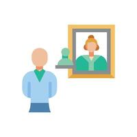 Modern Flat Design Icon of a Family Portrait vector
