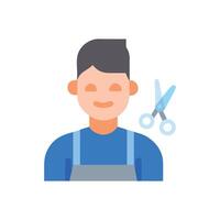 Barber icon showing a stylist with scissors vector
