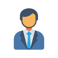 Flat icon of a businessman or executive vector