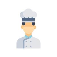 Chef Icon with toque on a black background vector