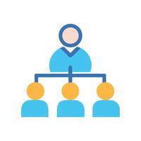 Organization Chart Icon, Hierarchy, Structure, Business, Management Concept vector