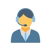 Flat icon of call center operator vector