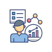 Data analysis and business growth infographic concept illustration vector