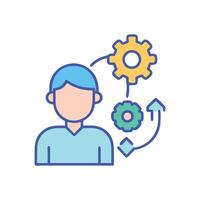 Strategic Thinking, Process Improvement, and Innovation Development Concept vector