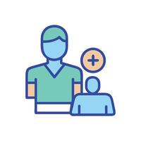 Add User Icon with Plus Sign Symbol vector