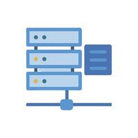 Stylized Server Rack with Configuration Details Illustration vector