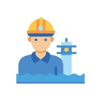 Flood Risk Assessment Civil Engineer Inspecting a Water Structure vector