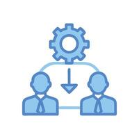 Process Management between Employees and the Automated System vector