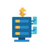 Database storage, upload, download and cloud computing concept vector