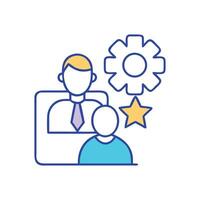 Mentoring, Training, and Employee Development Skill Enhancement Icon vector