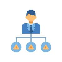 Business hierarchy with risks shown on each level vector