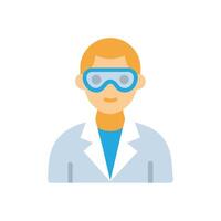 Scientist with Goggles Icon for Science and Chemistry vector