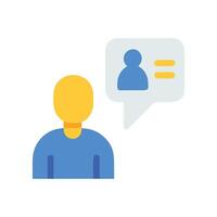 Minimalist user profile with message icon on black vector