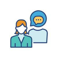 Digital Communication Icon Chat, Conversation, and Online Interaction vector