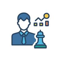 Strategic Business Planning Chess, Charts, and Professional Expertise vector