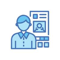 UI designer editing mockup on black background vector